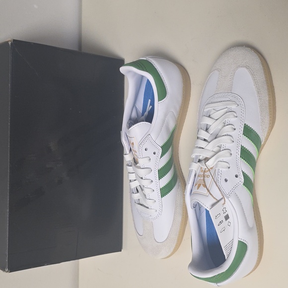 Adidas Samba ADV White/Green/Gum Sneakers Size Men's 9.5/Women's 10.5 JP8522 New - Picture 5 of 9